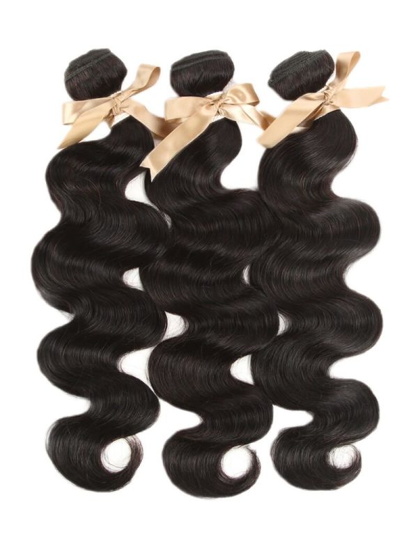 3 Bundles with Closure Virgin Human Hair Weave Jade Green Closure And Black Hair Bundles Skunk Stripe Human Hair