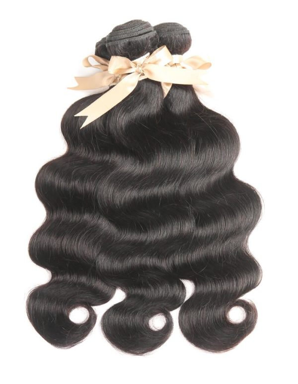 3 Bundles with Closure Virgin Human Hair Weave Jade Green Closure And Black Hair Bundles Skunk Stripe Human Hair