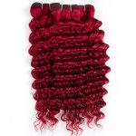 Red Deep Wave 3 Bundles Brazilian Virgin Hair Extensions