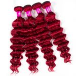 Red Loose Deep 3 Bundles Brazilian Virgin Hair Extensions