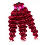 Red Loose Deep 3 Bundles Brazilian Virgin Hair Extensions