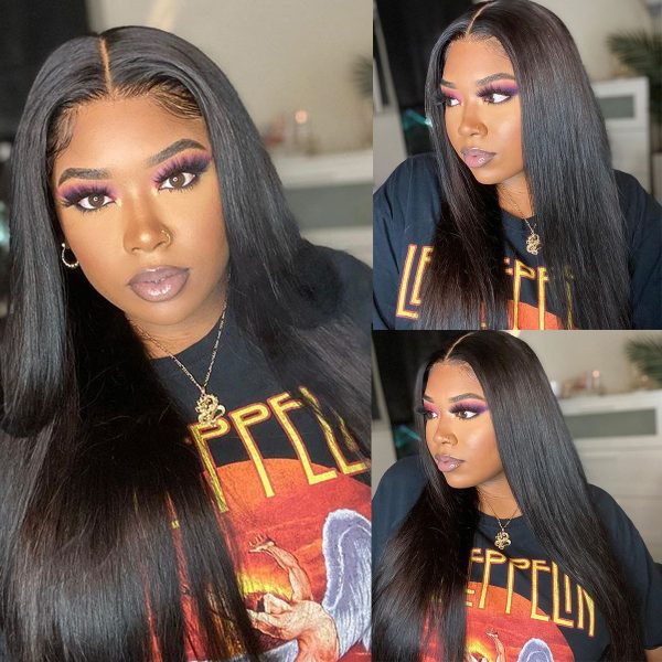 4X4 Lace Closure Wig Straight Virgin Human Hair Wig