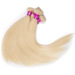 613 Blonde Straight 3 Bundles Brazilian Virgin Hair Extensions