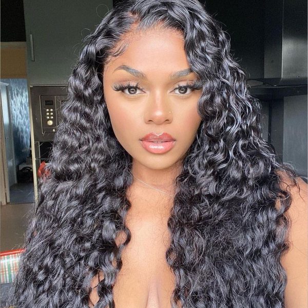 4x4 Closure Wig Water Wave Human Hair Wig