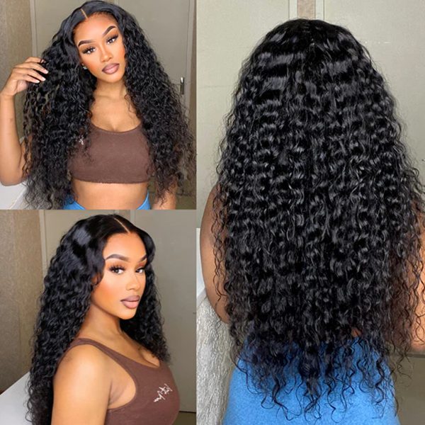 4x4 Closure Wig Water Wave Human Hair Wig