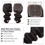 Starshow Body Wave 3 Bundles With 5*5 HD Lace Closure Brazilian Virgin Human Hair Deals