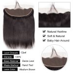 Straight Human Hair 4 Bundles With 13x4 HD Lace Frontal