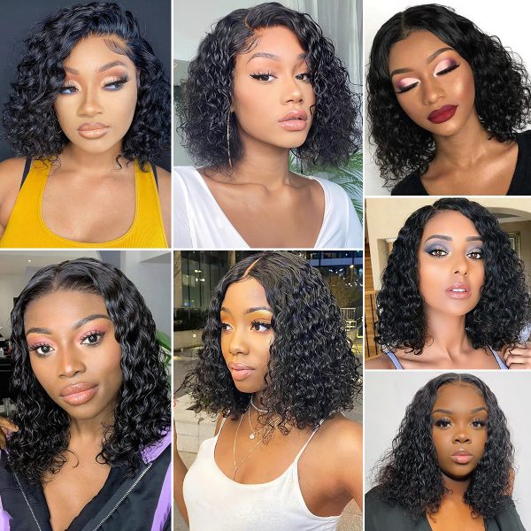 HD Water Wave 12 Inch Bob Wig | 13x4 Short HD Lace Front Human Hair Wig