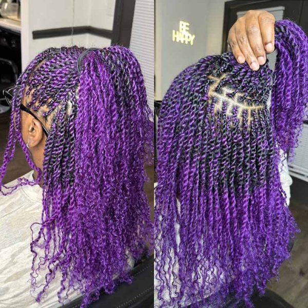 Kinky Bulk Human Hair 22" 3 Packs 150g Bigger Afro Kinky Bulk For Braiding DreadLock