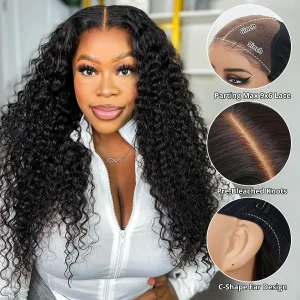 Parting Max 9??6 Lace Wig Deep Wave Ready To Go Glueless Wig Pre-Everything No Skills Needed