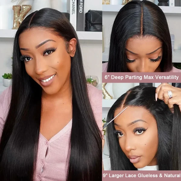 Parting Max 9??6 Lace Ready To Go Straight Wig Pre-Everything Glueless Wig Beginner Friendly