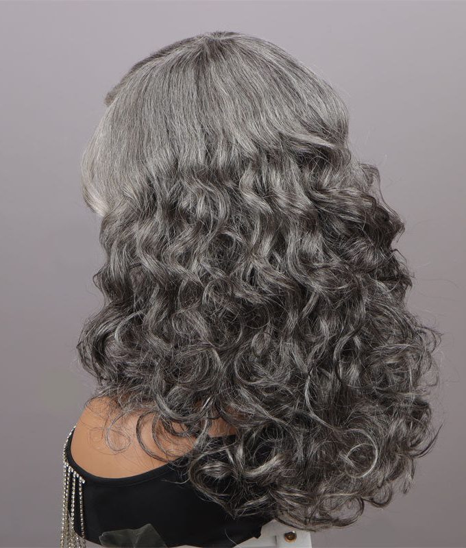 Salt And Pepper Wig Body Wave Real Silver Grey Human Hair Glueless Wigs For Women