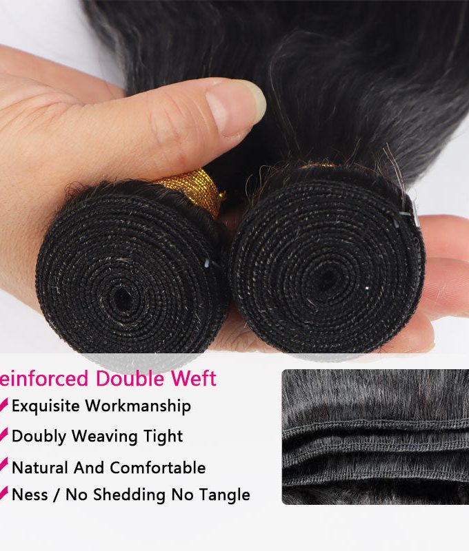 Dark Salt and Pepper Straight Hair 1/2/3/4 Bundles 12-14 inch Grey Human Hair Extensions