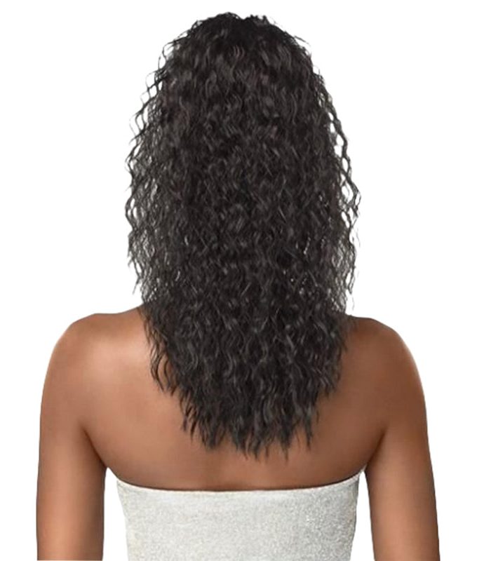 Natural Black Water Wave Drawstring Ponytail Hair Human Hair Extensions