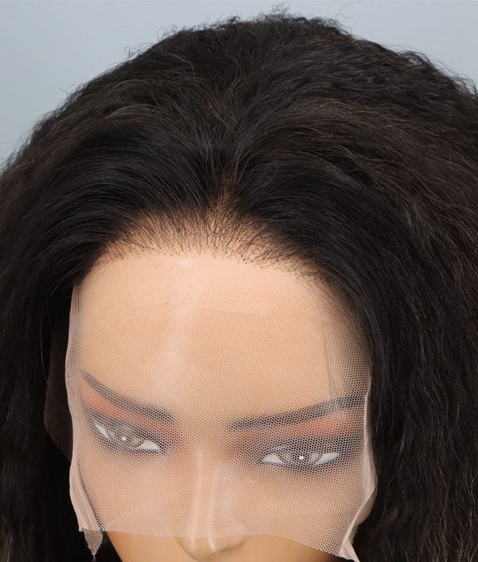 Ombre Honey Blonde T1B/27 Kinky Straight 3 In 1 Half Wig Beginner Friendly Glueless 3/4 Wig 100% Human Hair