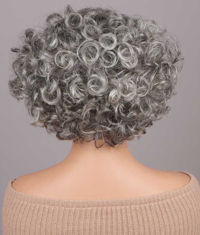 Seniors Gray Wig 5x5 HD Lace Standard Salt And Pepper Loose Curly Bob Real Human Hair Wigs For Older Women