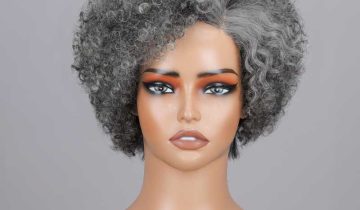 Seniors Short Jerry Curly Silver Pixie Cut Wig Salt and Pepper 4×1 Lace Glueless Human Hair Wig