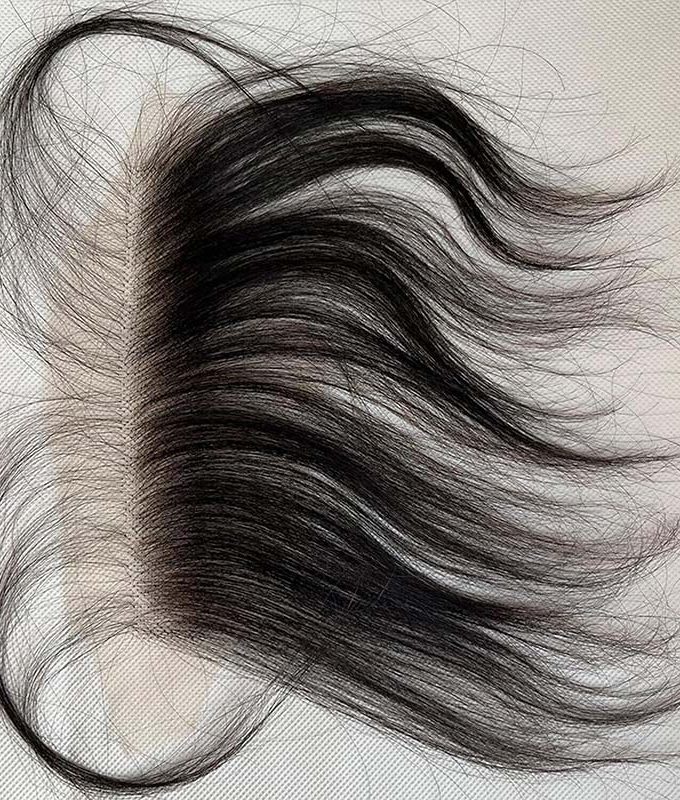 Custom Swiss Lace Forehead Fringe Bangs Invisible Hairline With Baby Hair 6x1 Reusable Human Hair Lace Edges Hairpieces