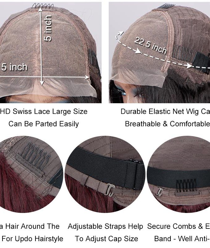 Long Jerry Curly 5x5 HD Lace Closure Wigs Real Virgin Human Hair Mid Part Glueless Wig