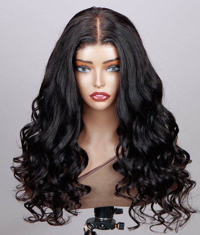 Long Body Wave 5x5 HD Lace Closure Wigs Real Virgin Human Hair Mid Part Glueless Wig