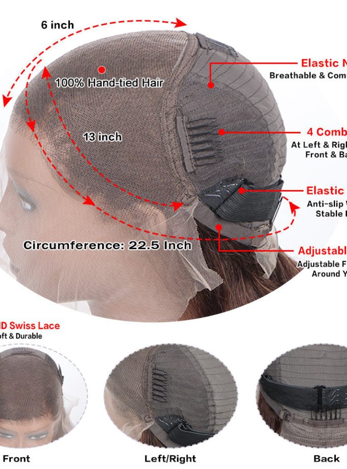 T1B/99J Dark Burgundy Water Wave Human Hair Curly 13x6 HD Lace Frontal Wigs Pre Plucked Hairline