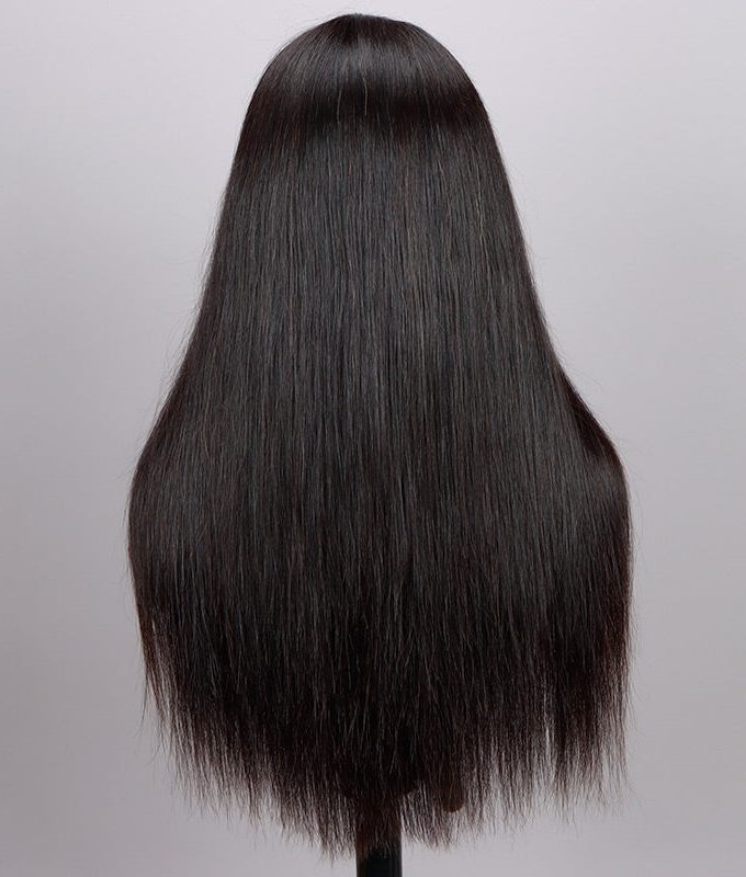 Long Silky Straight 6x4 HD Lace Closure Wigs Real Virgin Human Hair Mid Part Wear&Go Glueless Wig