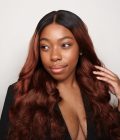Ombre Brown Hair Loose Wave Wig 13x4.5 HD Lace Full Frontal Wig Bouncy Loose Curl Wig
