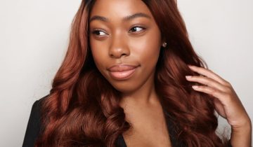 Ombre Brown Hair Loose Wave Wig 13×4.5 HD Lace Full Frontal Wig Bouncy Loose Curl Wig