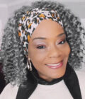 Ready To Go Salt And Pepper Water Wave Human Hair Headband Wig For Older Women
