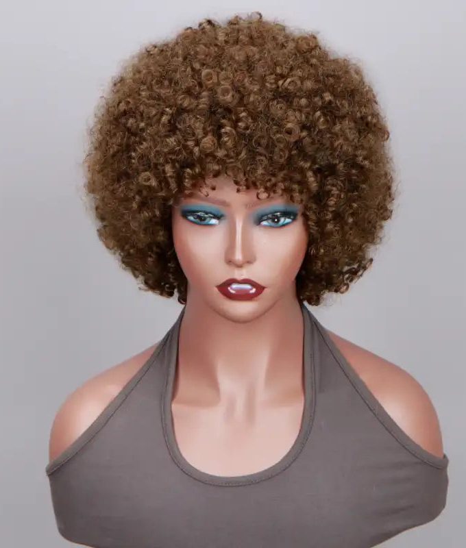 Orange Ginger Bob Wig Beginner Friendly Wear and Go Curly Wigs