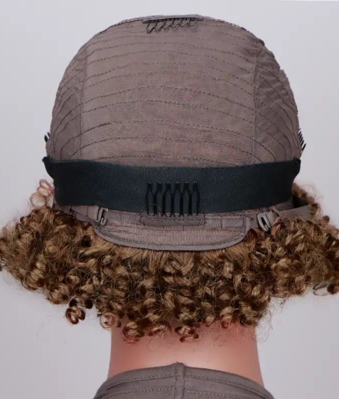 Orange Ginger Bob Wig Beginner Friendly Wear and Go Curly Wigs