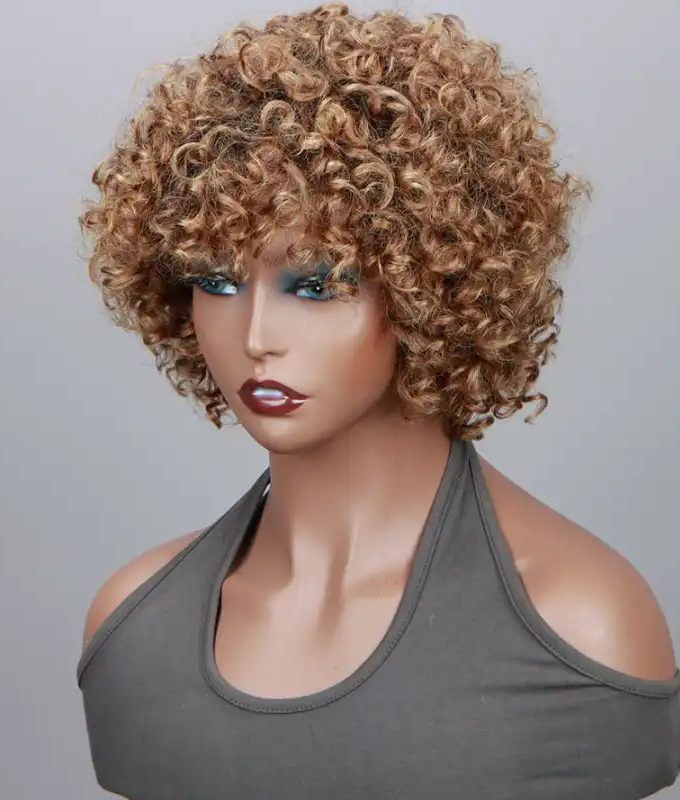 Orange Ginger Bob Wig Beginner Friendly Wear and Go Curly Wigs