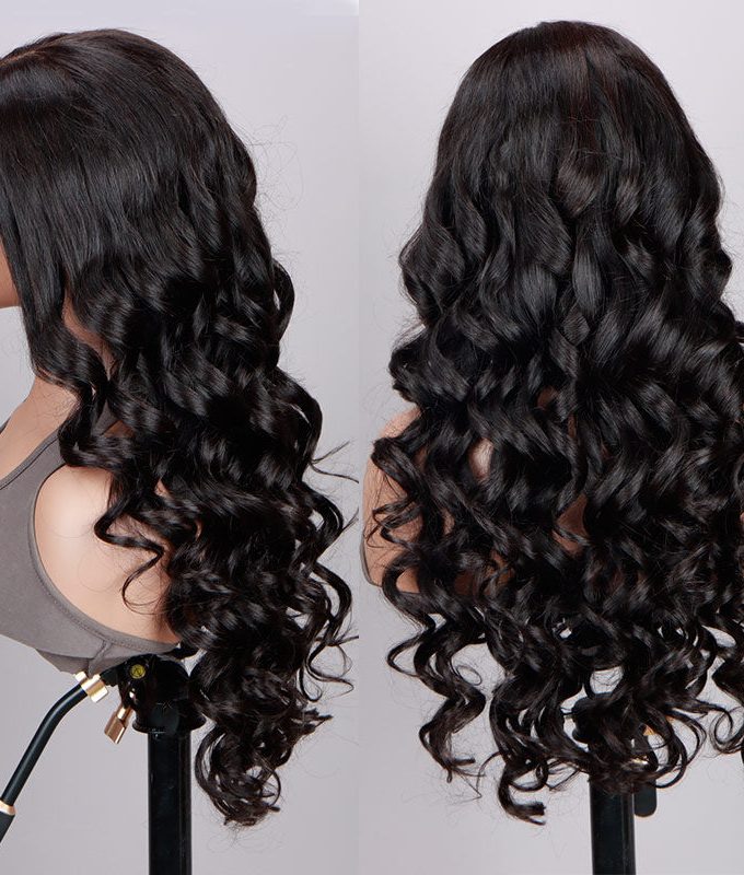13x4.5 Full Frontal Wig Loose Body Wave HD Lace Wig 100% Human Hair Ultra Natural Pre Plucked Hairline