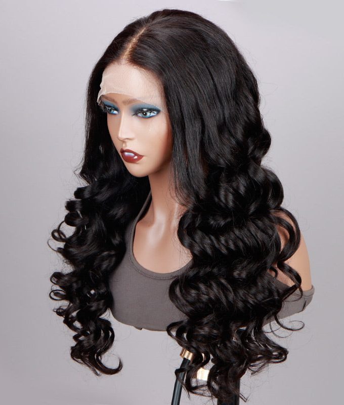 13x4.5 Full Frontal Wig Loose Body Wave HD Lace Wig 100% Human Hair Ultra Natural Pre Plucked Hairline