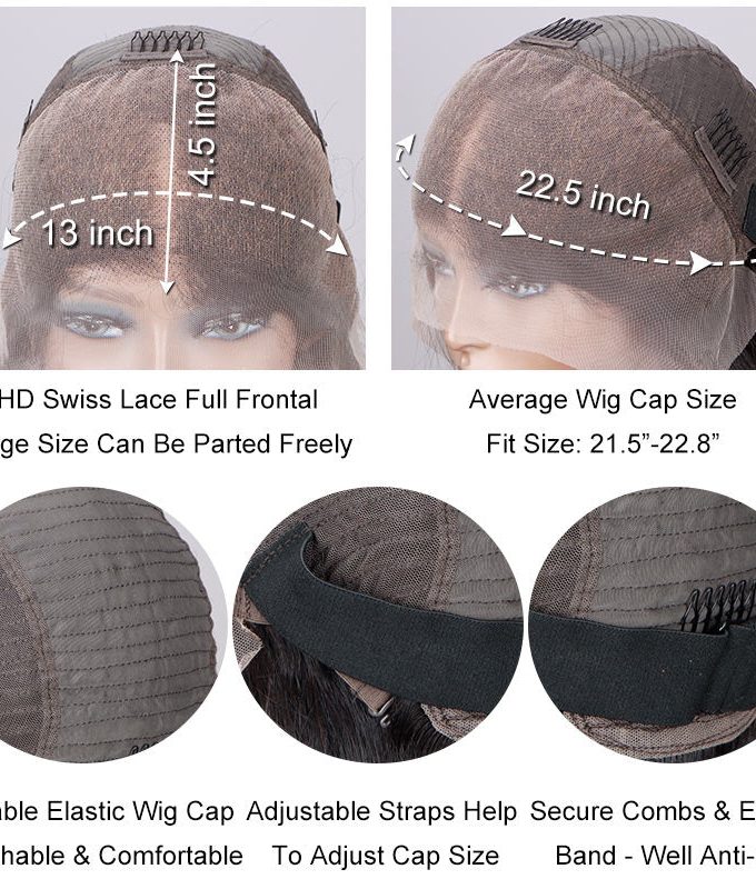 13x4.5 Full Frontal Wig Loose Body Wave HD Lace Wig 100% Human Hair Ultra Natural Pre Plucked Hairline