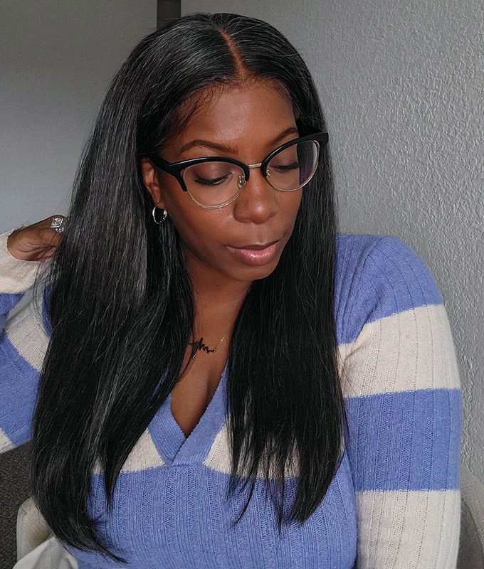 Custom Dark Salt And Pepper Silky Straight Hair Full Frontal 13x4 HD Lace Wig 100% Real Human Hair Pre Plucked Hairline