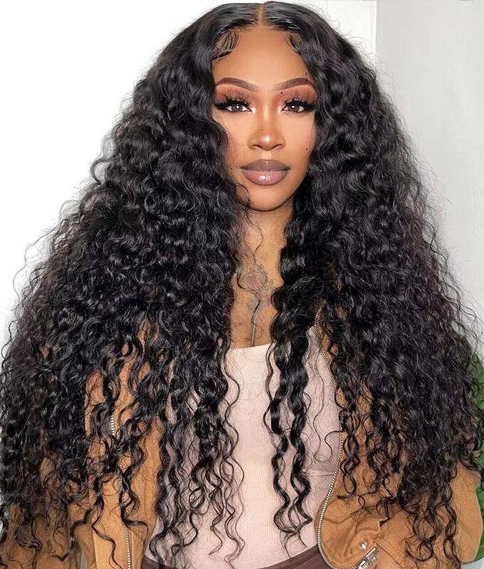 Long Water Wave Wig HD Lace Wigs Real Virgin Human Hair Glueless Water Wave Wigs