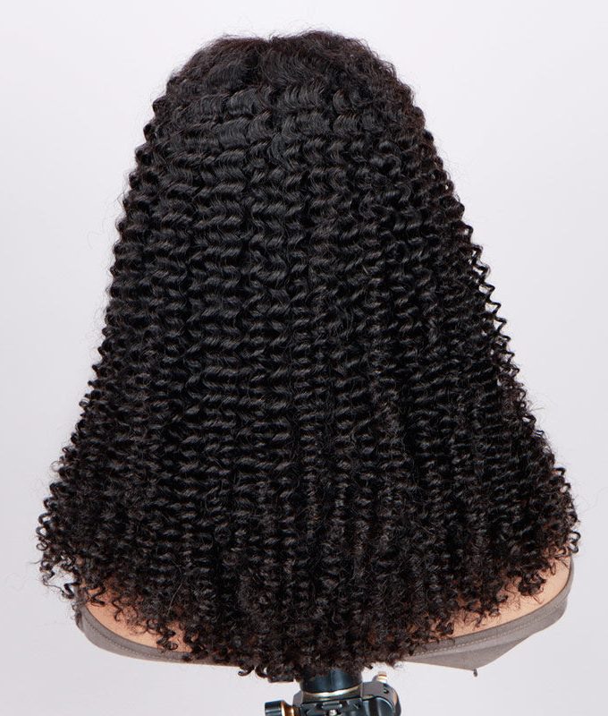 4c Edge Kinky Curly Hair Ready To Go Glueless Wig 6x4 Pre Cut Lace Wig 100% Human Hair