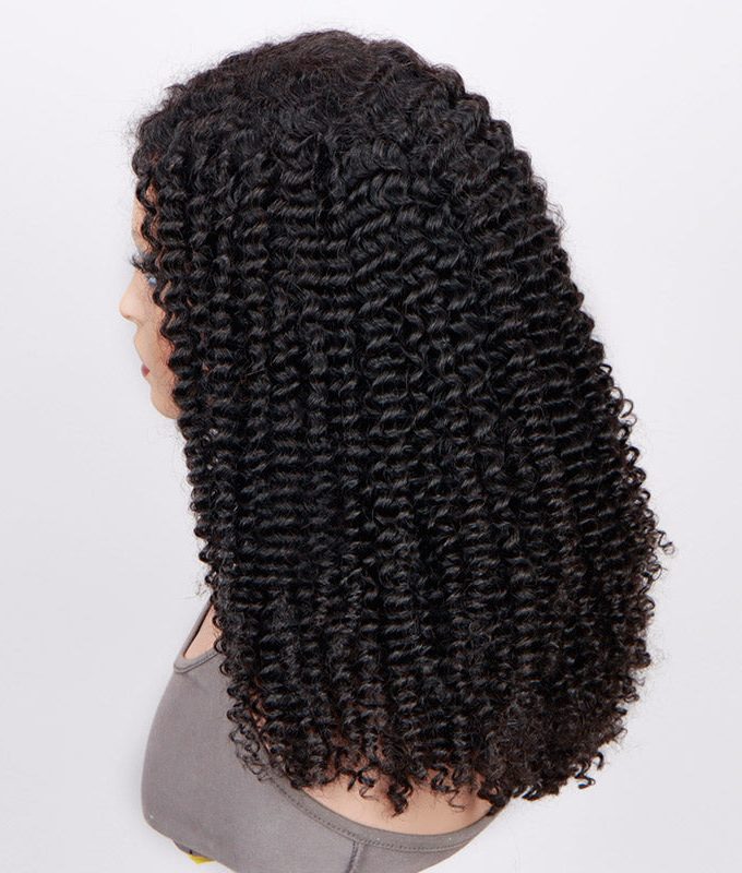 4c Edge Kinky Curly Hair Ready To Go Glueless Wig 6x4 Pre Cut Lace Wig 100% Human Hair