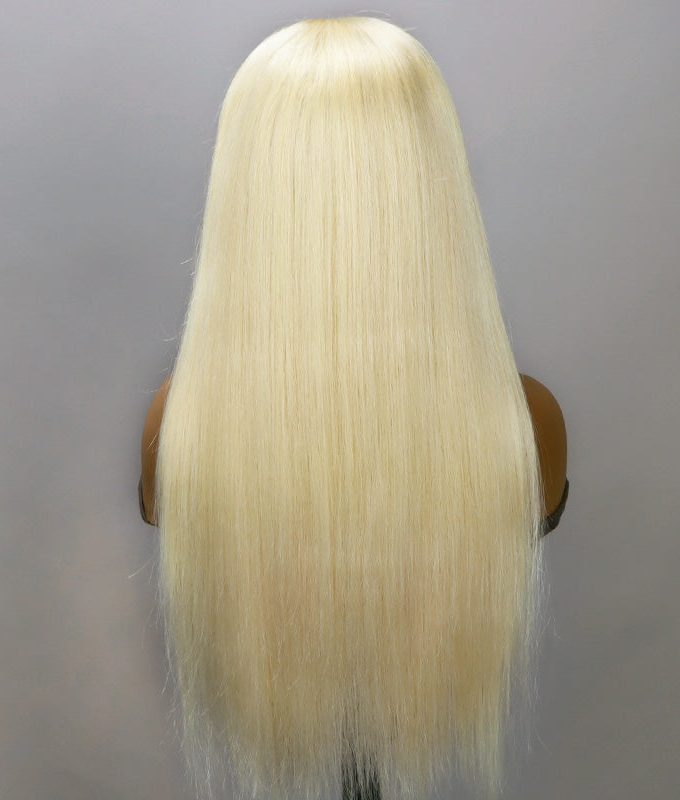 Barbie Blonde Straight Hair 13x4 HD Lace Full Frontal Wig With Pre Plucked And Bleached