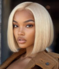 #613 Blonde Straight Bob Wig Barbie Wigs Glueless HD Lace Wigs 180% Density