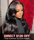Flash Sale $120 Off Body Wave Hair 13x4 Lace Front Wig Real Human Hair Pre Plucked & Pre-Bleached