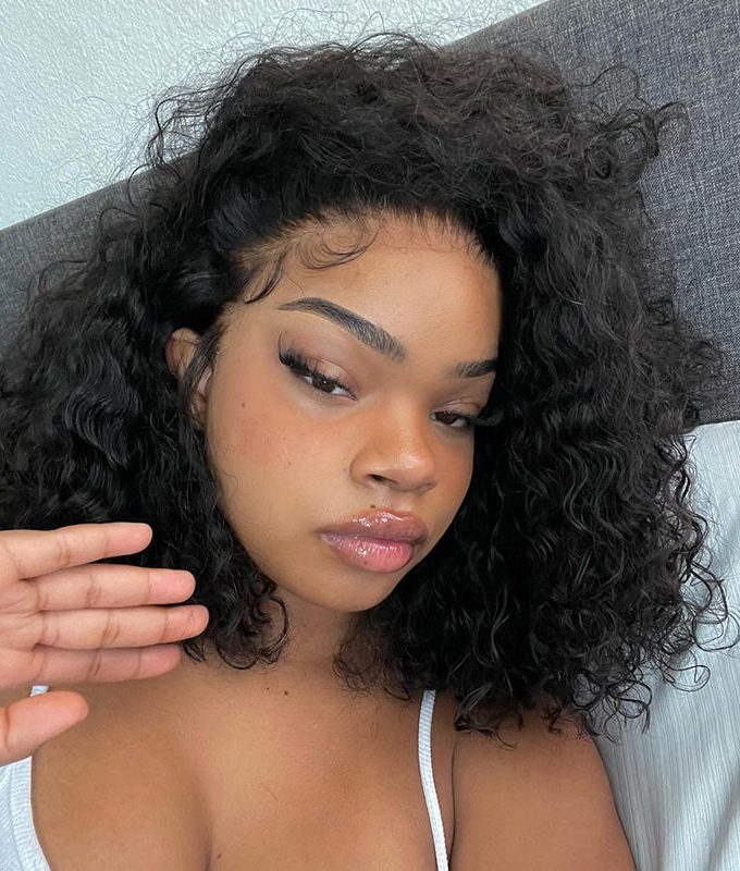 Boom Short Bouncy Curly Bob 4x4/13x4 HD Lace Human Hair Wigs Wear And Go Wig