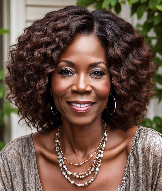 Ombre Brown Wigs With Dark Roots T1B/4 Curly Human Hair 5x5 Lace Closure Wigs For Women