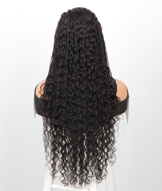 Pre Braided Curly 13x6 HD Lace Frontal Wigs Real Human Hair Pre Plucked & Bleached