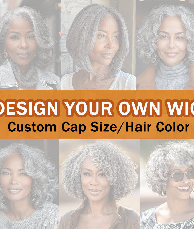 Customization Service for Wig Cap Size and Hair Color