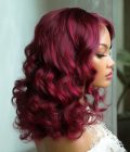 Dark Burgundy Highlights Long Loose Body Wave Human Hair 6x4 Pre Cut HD Lace Glueless Wigs