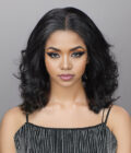Dark Salt And Pepper Full Lace Wigs Real Scalp Wig Silk Base Wig For Seniors Wavy Human Hair Wigs