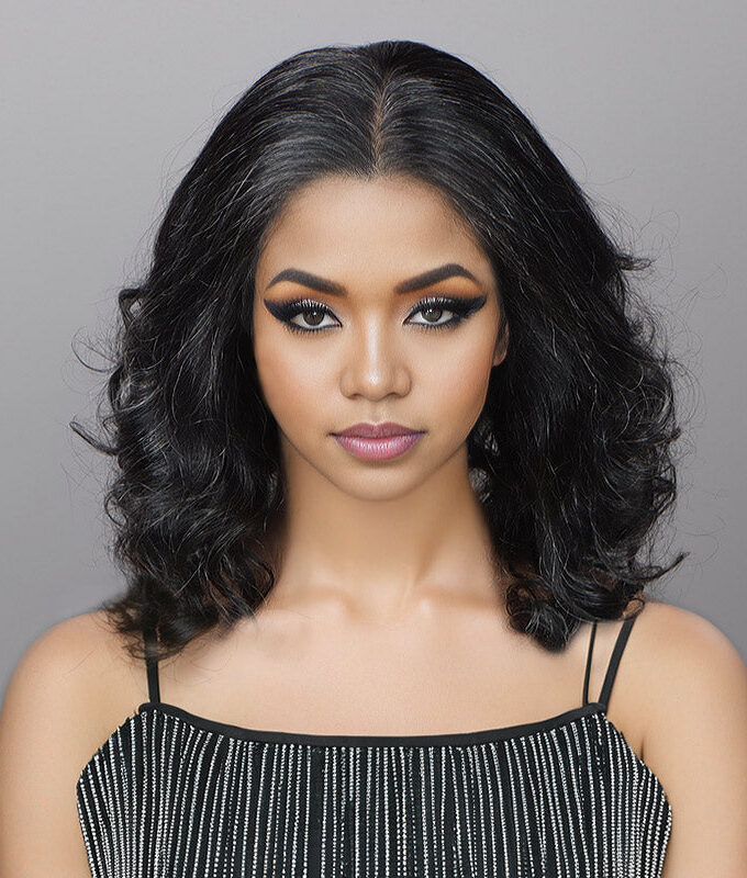 Dark Salt And Pepper Full Lace Wigs Real Scalp Wig Silk Base Wig For Seniors Wavy Human Hair Wigs