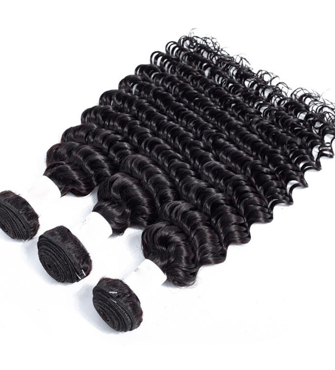 10A Grade 100% Human Virgin Hair unprocessed Deep Wave 3 Bundles Deal